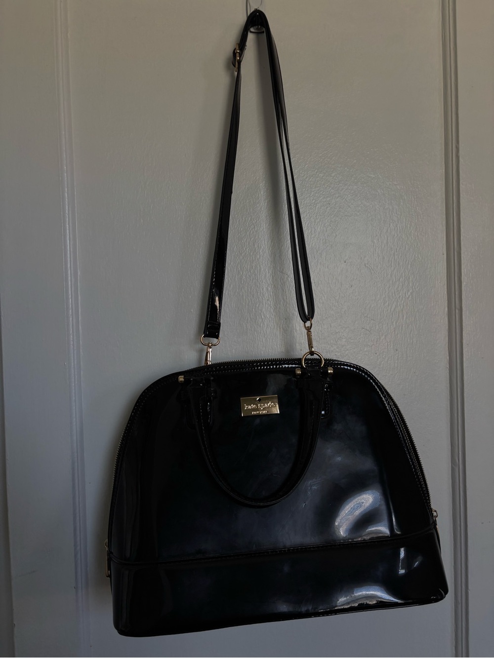 kate spade Black Patent Dome Shoulder Bag